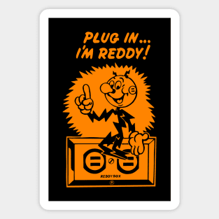 plug in reddy kilowatt orange Magnet